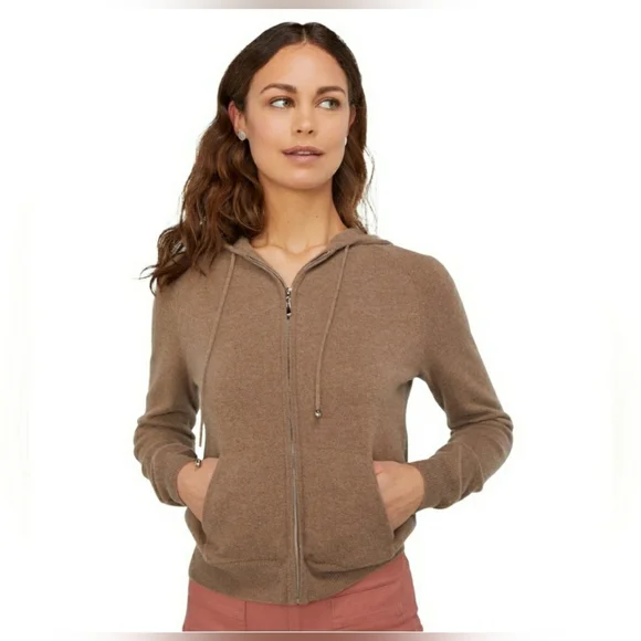 🌟SEE NEW LISTING🌟 🐪 "The State" Cashmere Hoodie in Camel - Picture 2 of 12